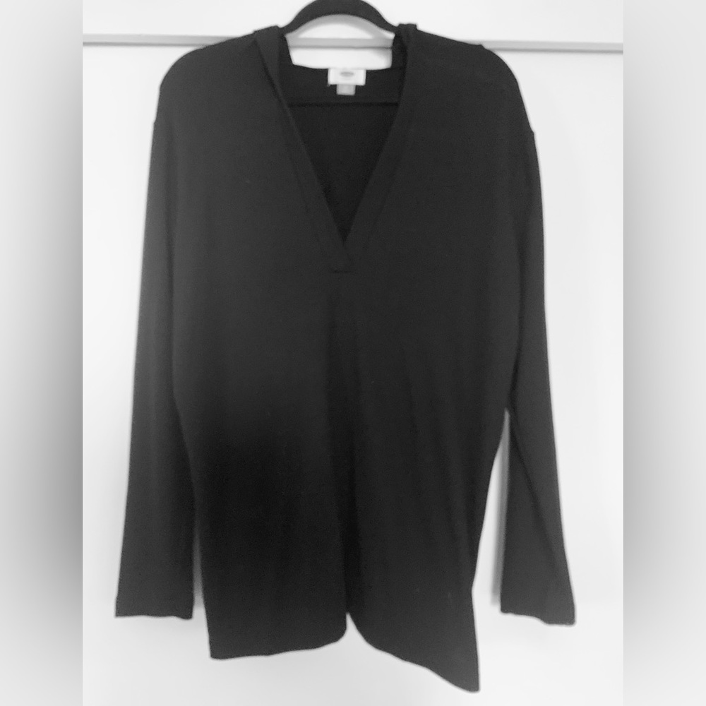 Old Navy, Medium, Black, V-Neck, Hoodie, Tunic, NWOT